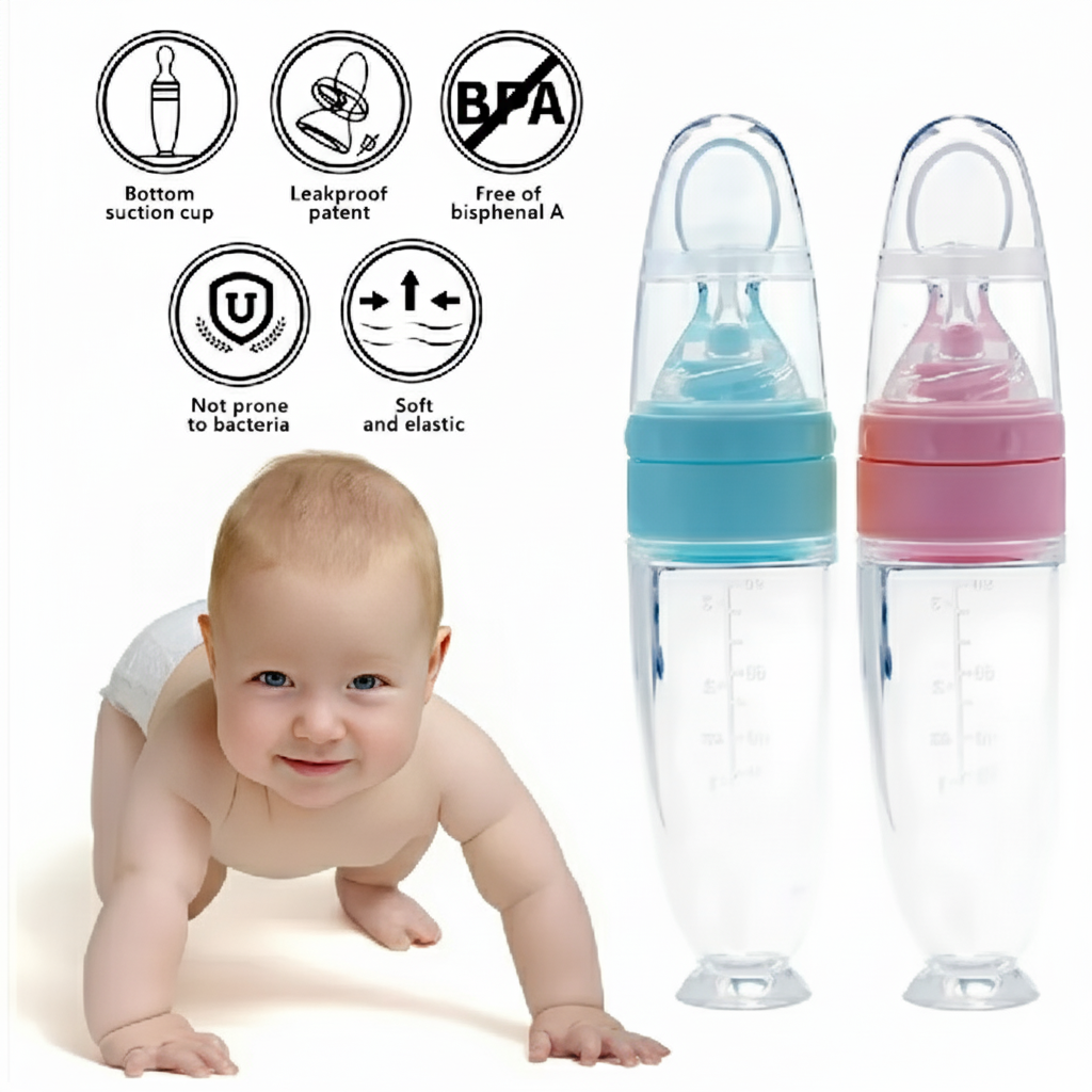 Baby Feeding Squeeze Spoon